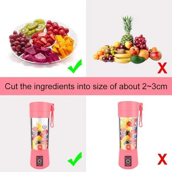 0121 Portable USB Electric Juicer - 2 Blades (Protein Shaker)