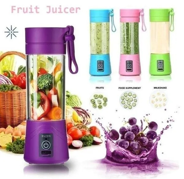 0121 Portable USB Electric Juicer - 2 Blades (Protein Shaker)