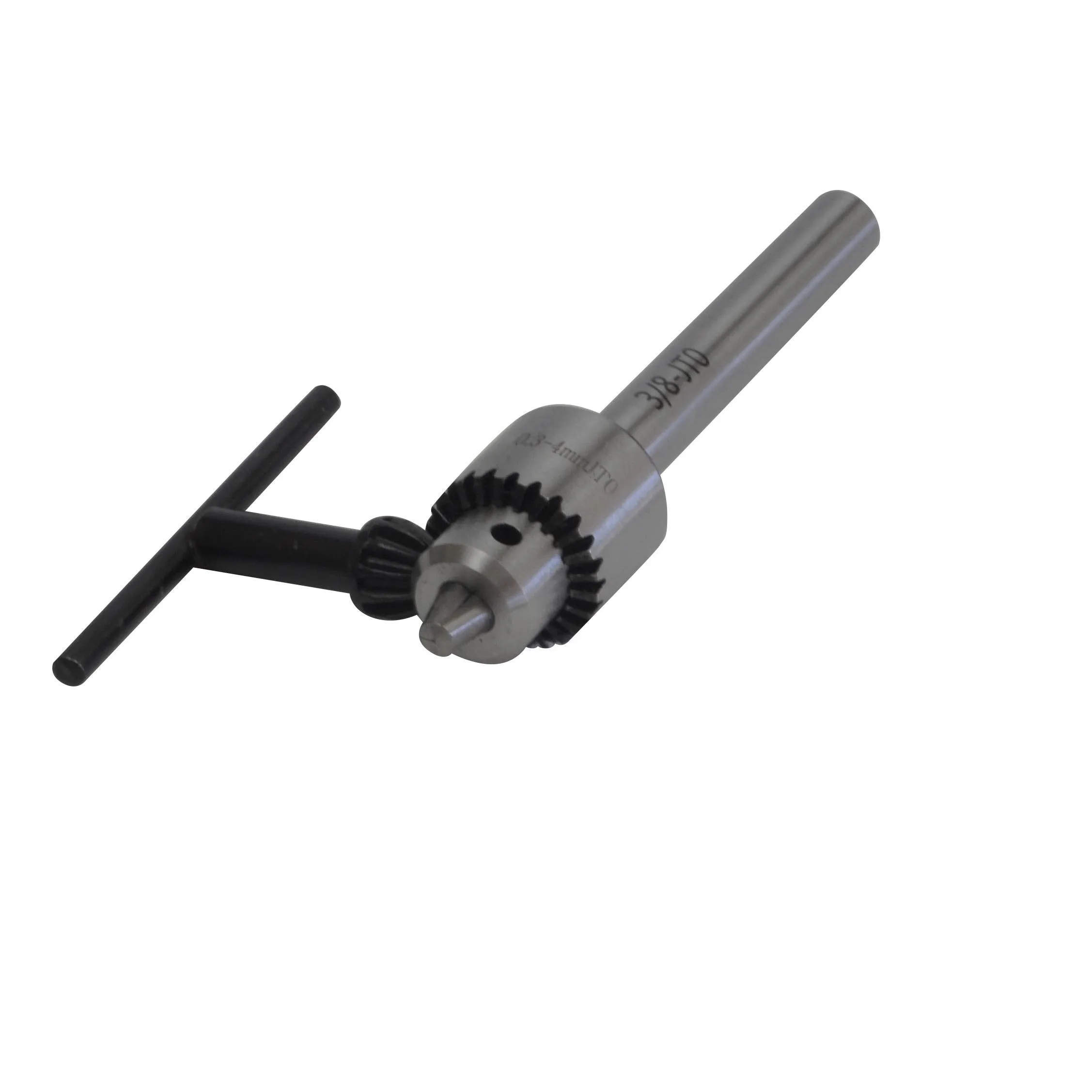 0.3-4mm Key Drill Chuck with JT0 3/8 Straight Shank Arbor