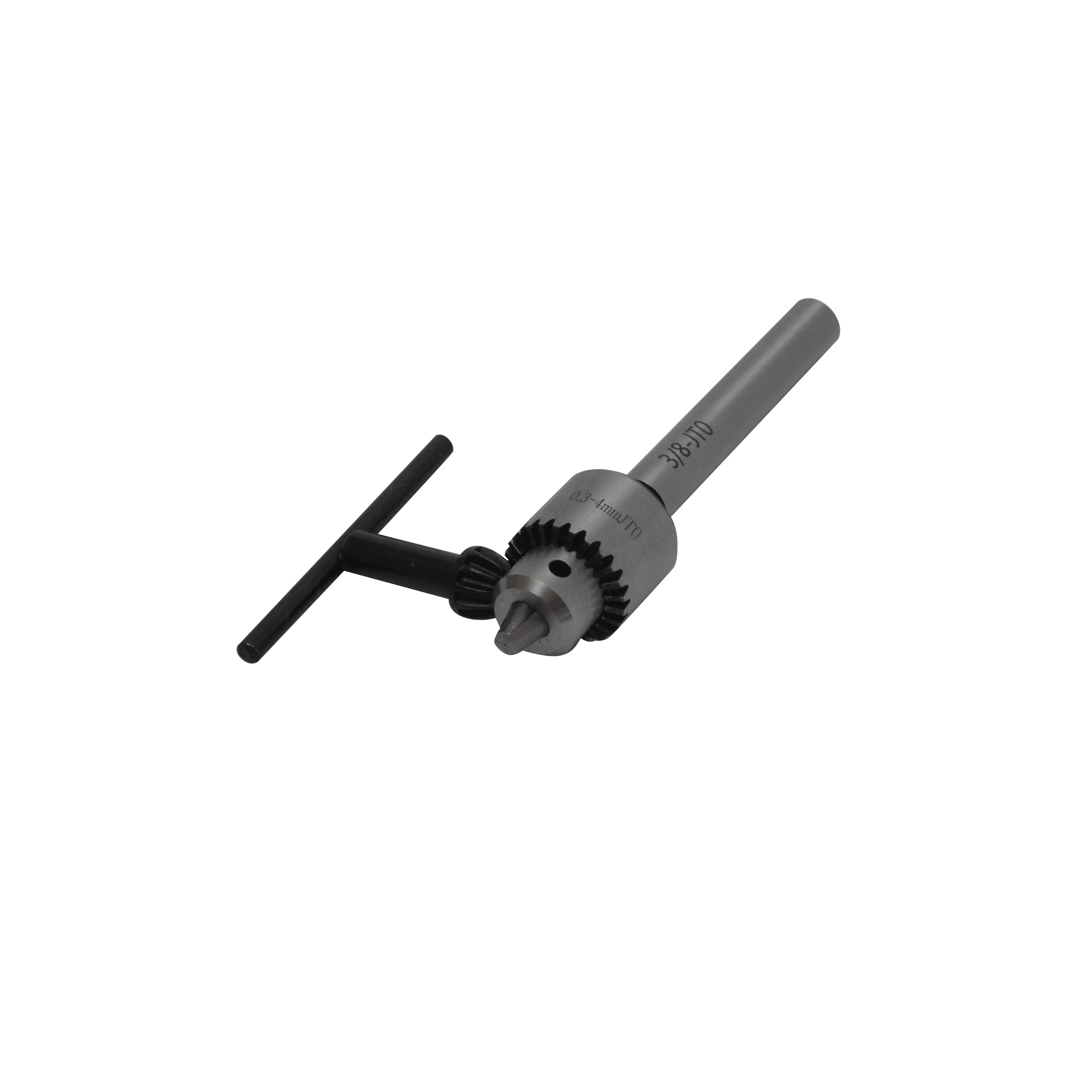 0.3-4mm Key Drill Chuck with JT0 3/8 Straight Shank Arbor