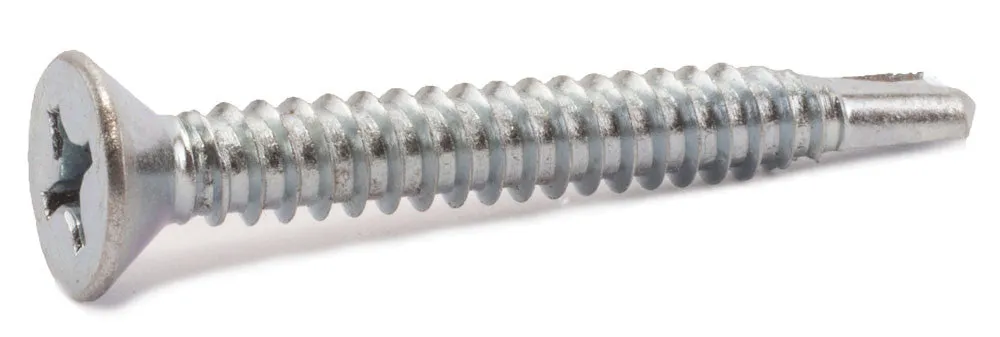 10-16 x 1 Phillips Flat Self Drill Screw Zinc Plated