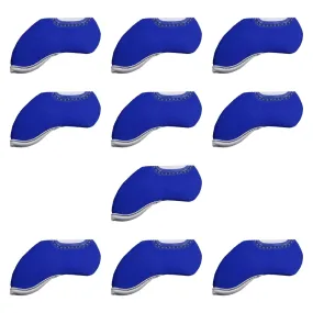 10 Pieces Golf Head Cover Protective Sleeves for Golf Cue Golf Games Outdoor Blue