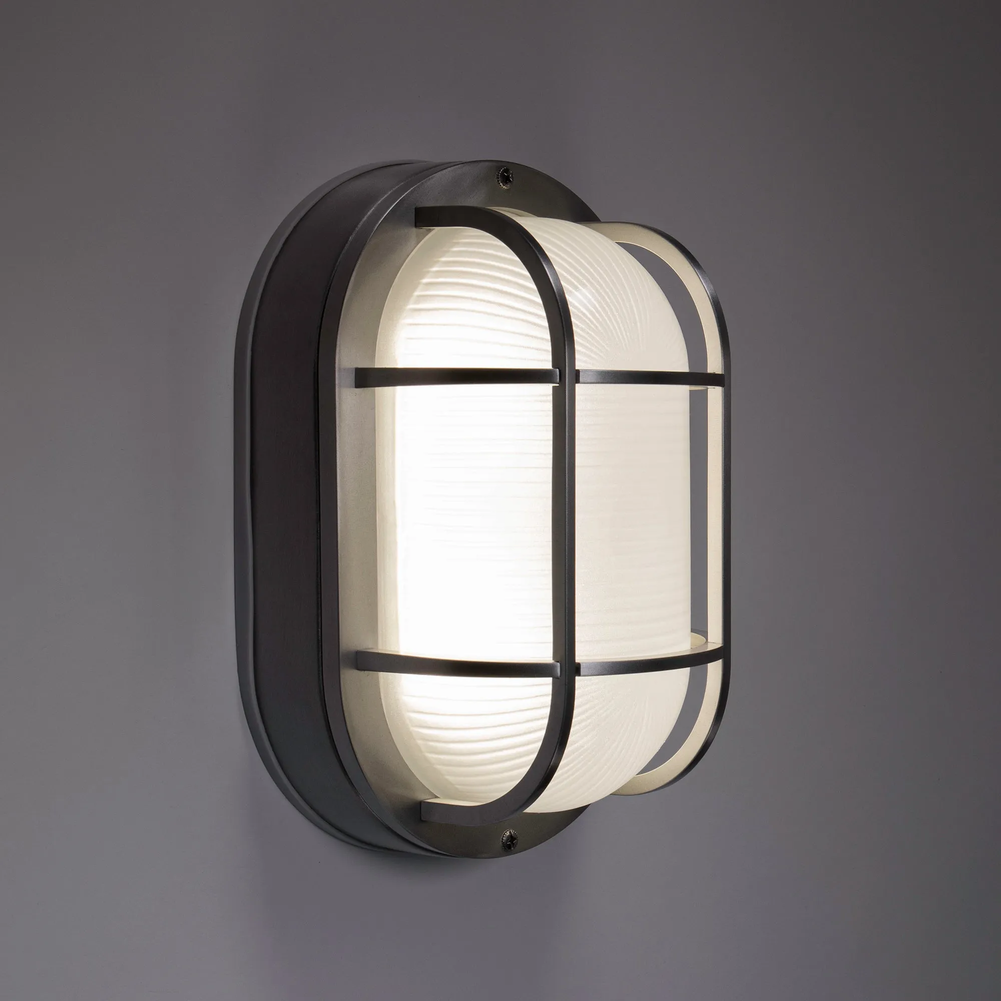 10.6” Oval Integrated LED Nautical Bulkhead, 1200 Lumens, 3K, in 3 Finishes