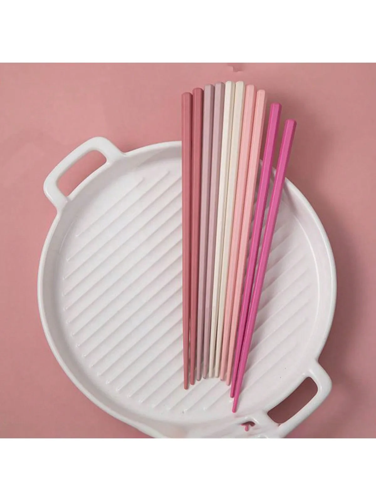 10pcs/5 Pairs Of Small And Fresh Colored Alloy Chopsticks For Household Utensils, Kitchen Non Slip Chopsticks