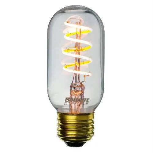 12 Bulb Pack - Curved LED Spiral Filament Edison Radio Bulb - 4 Watt - 2200K