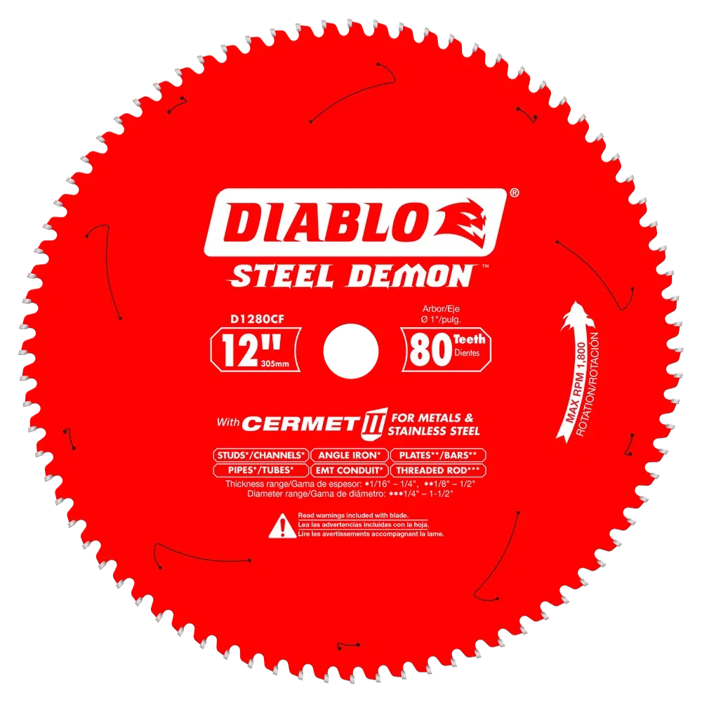 12 in. x 80 Tooth Cermet II Saw Blade for Metals and Stainless Steel - 3 per Order