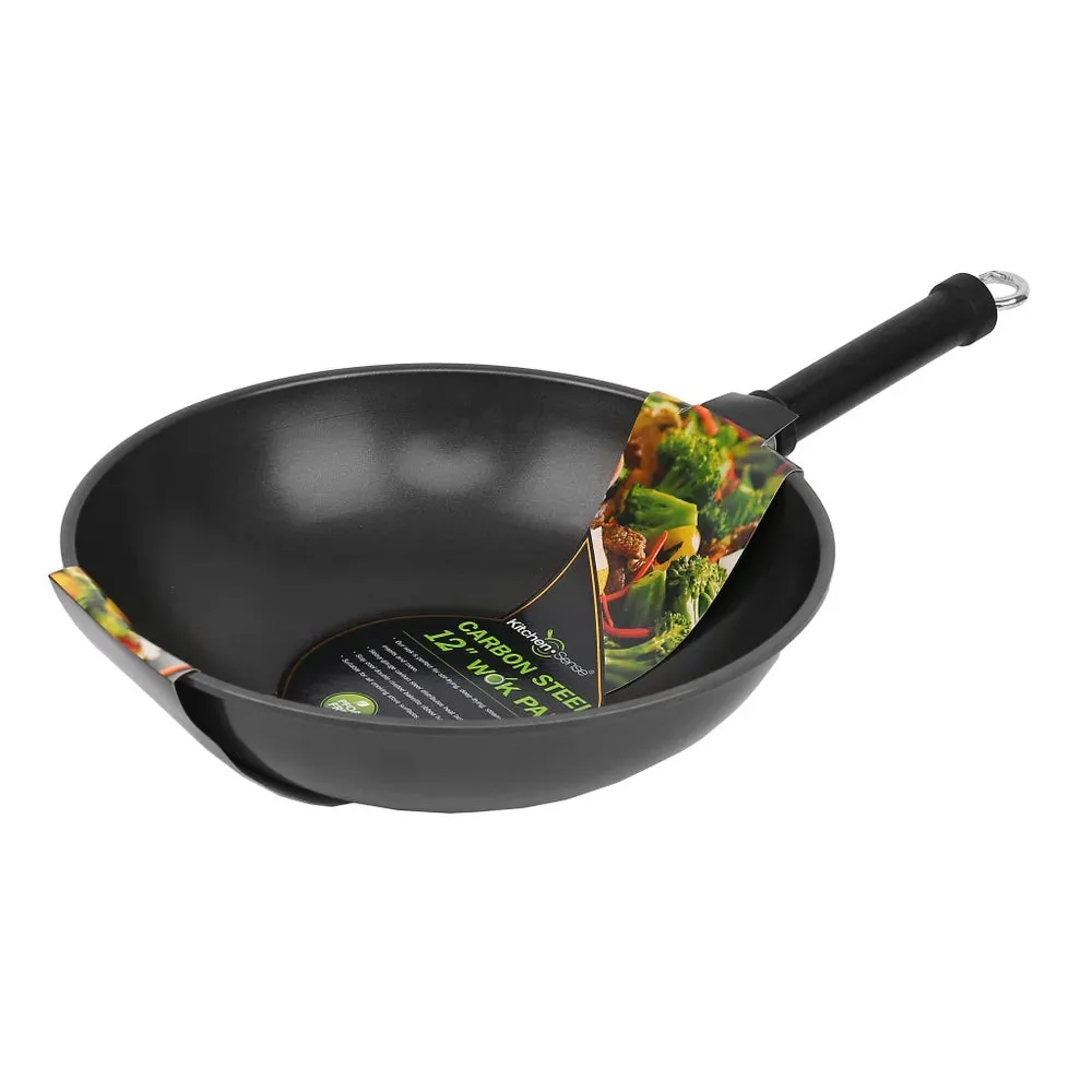 12" Pressed Carbon Steel Wok