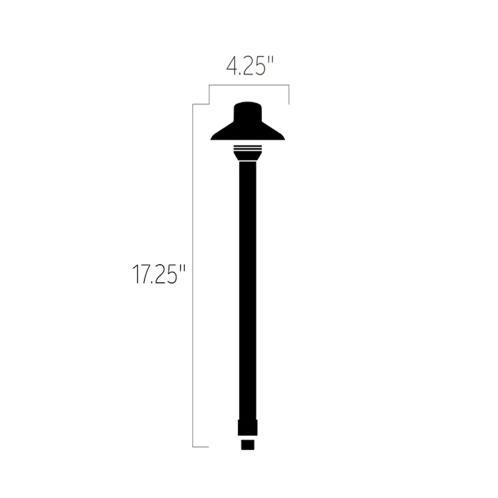 12V Small Dome Path Light Centennial Brass