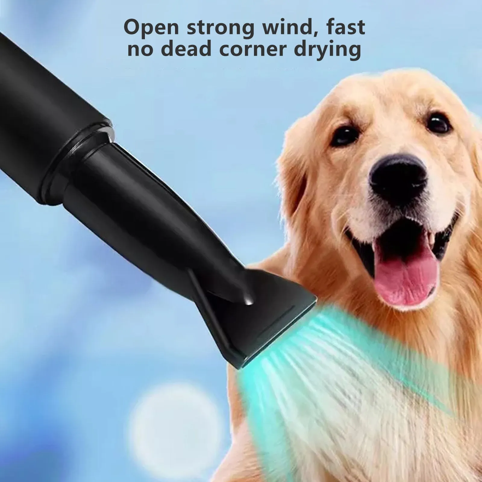 2000W White Pet Hair Dryer 220V, Adjustable Heat - Pawfriends