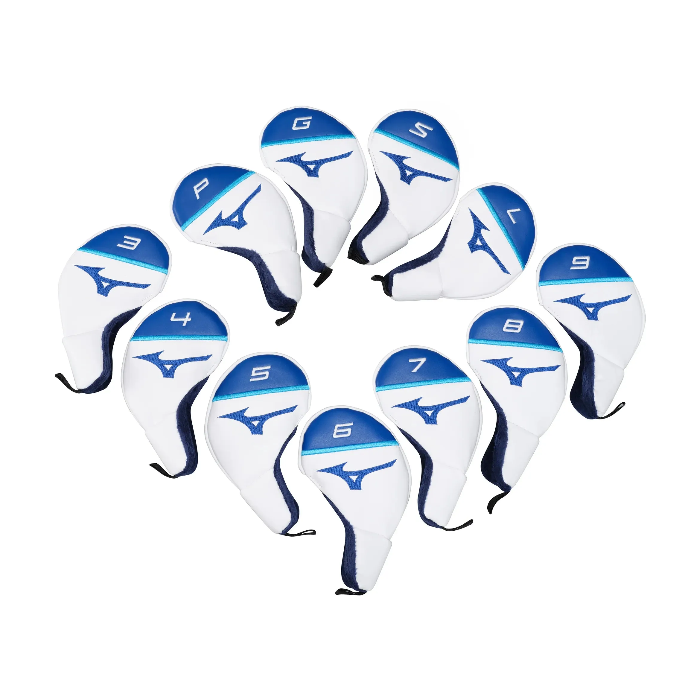 2025 Mizuno Tour Iron Headcovers - Blue/White