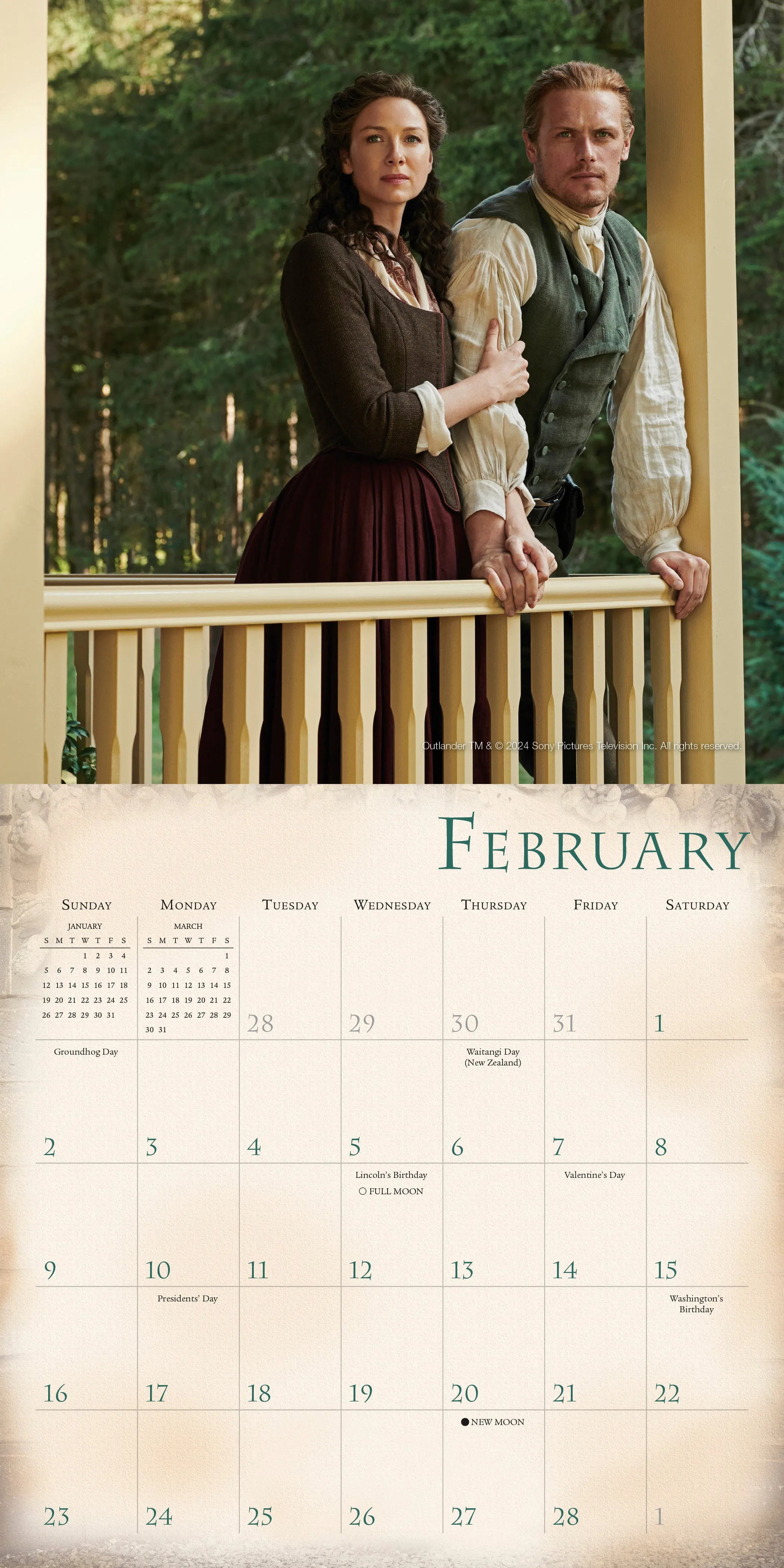 2025 Outlander Mini Wall Calendar