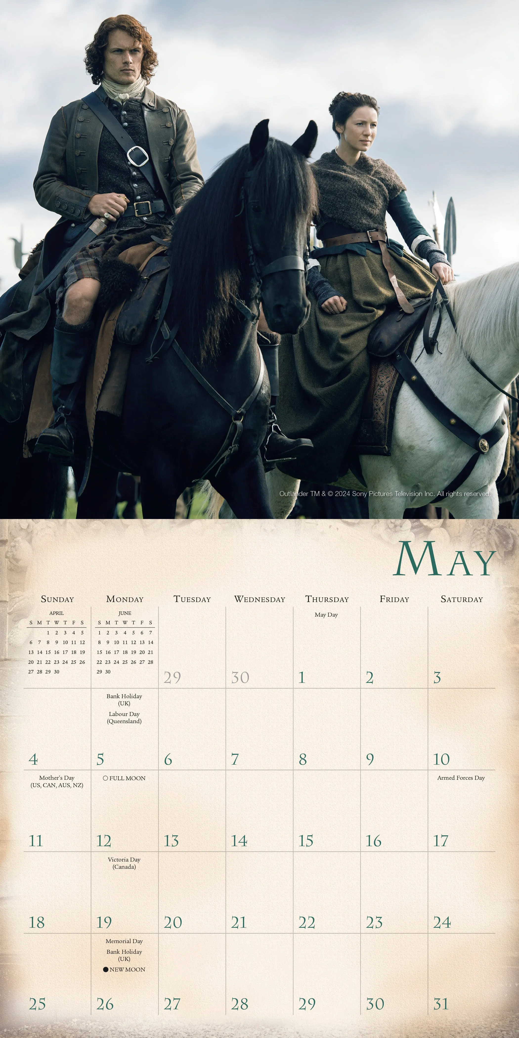 2025 Outlander Mini Wall Calendar