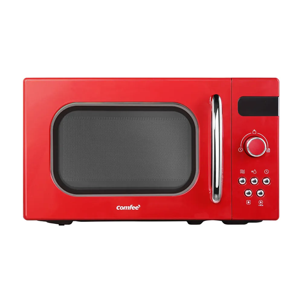 20L Retro Microwave Oven 800W with Timer, Presets - Comfee