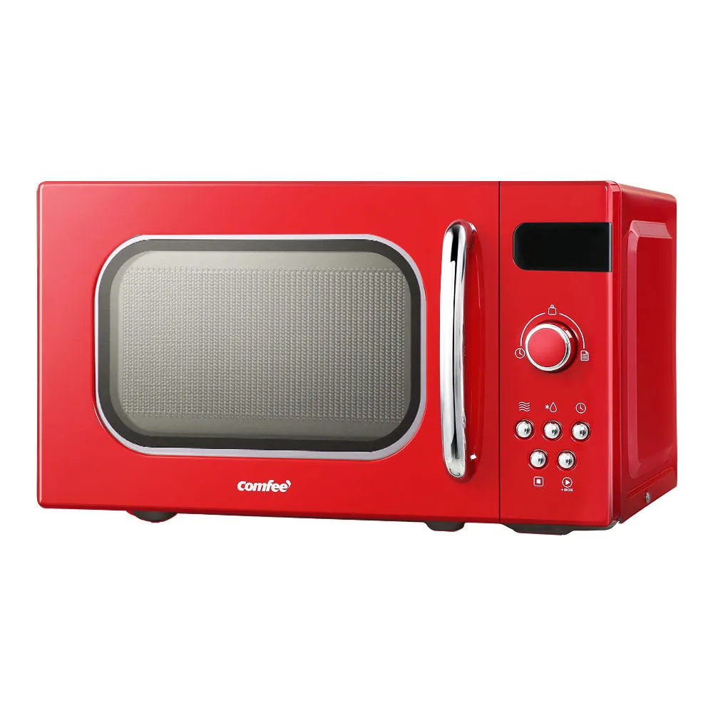 20L Retro Microwave Oven 800W with Timer, Presets - Comfee