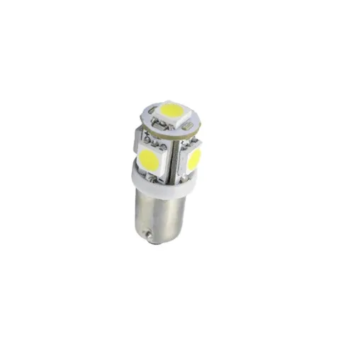 24v Ba9s 5050 x 5 Led Park Light Bulb 6000k Bing Light