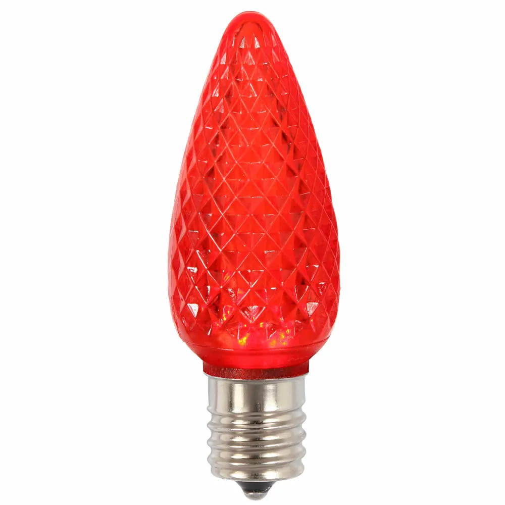 25PK - Vickerman C9 Faceted LED Red Bulb 0.96W