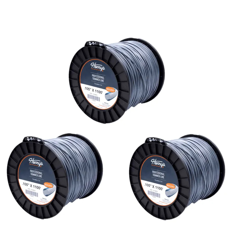 3 PK Henry's H1106775 .105" 1100' Round Pro Trimmer Line Twin-Layer Co-Extrusion