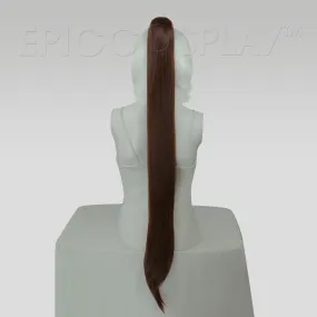 35" Dark Brown Straight Ponytail Clipon