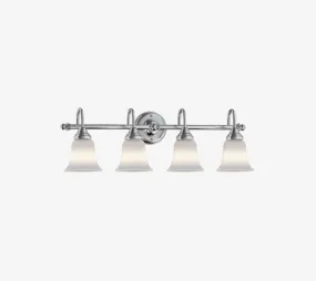 4-Light vanity with Brushed Nickel Finish