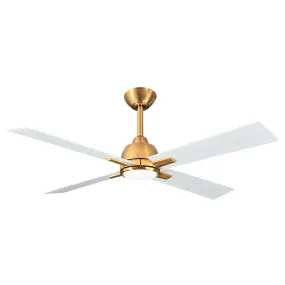 48" Linden DC Motor Downrod Mount Reversible Ceiling Fan with Lighting and Remote Control