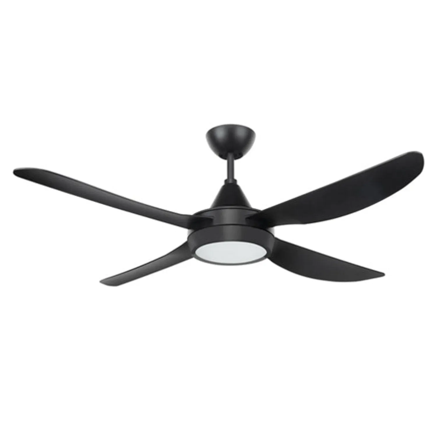 52" (1320mm) Vector-II AC Ceiling Fan and LED Light with Ezi-Fit Blades in Black