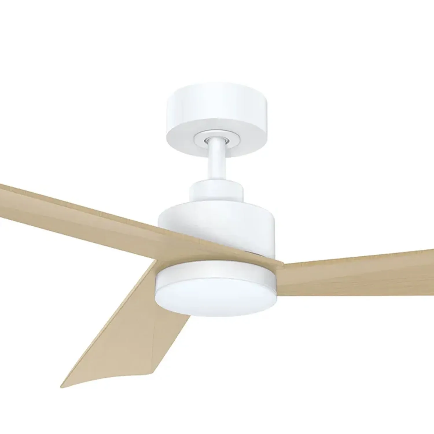 52" Bronte DC Ceiling Fan White, Black, White/Oak, Black/Walnut with Light Vencha Lighting