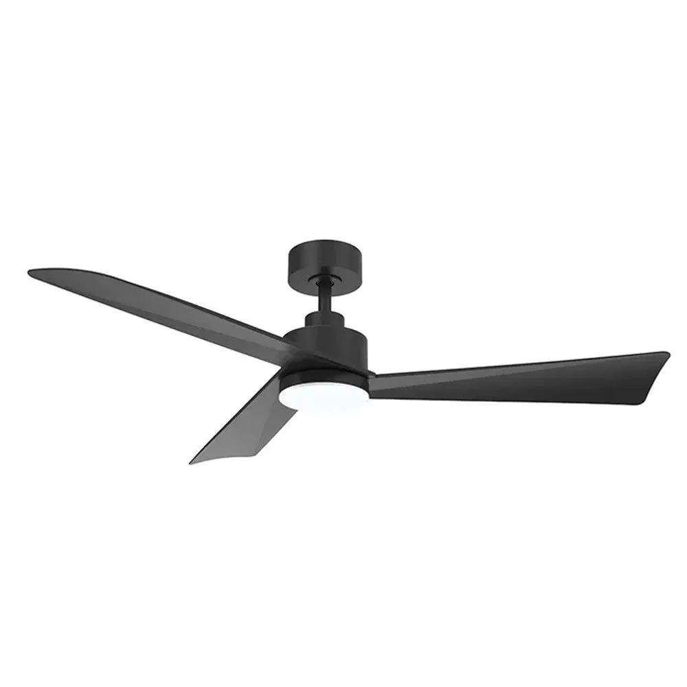 52" Bronte DC Ceiling Fan White, Black, White/Oak, Black/Walnut with Light Vencha Lighting