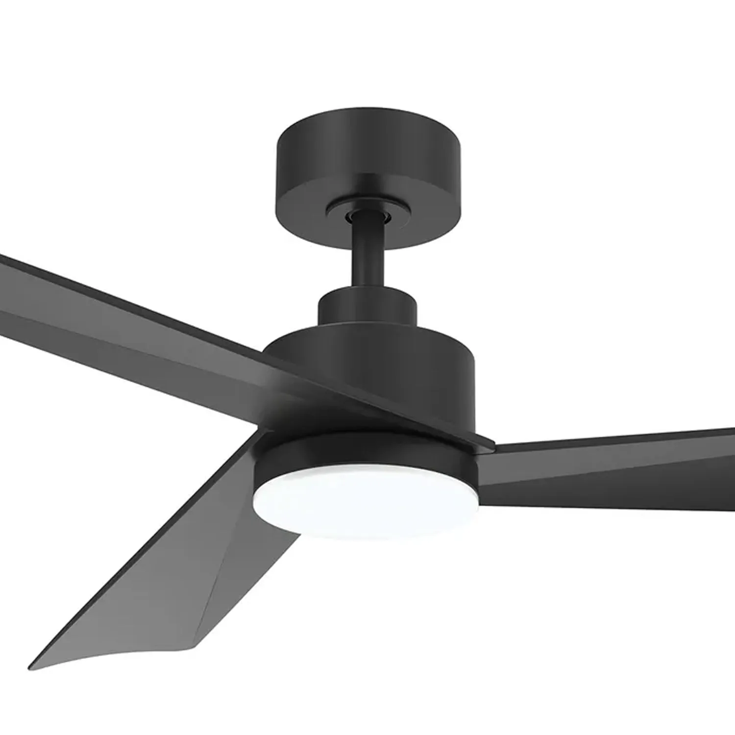 52" Bronte DC Ceiling Fan White, Black, White/Oak, Black/Walnut with Light Vencha Lighting