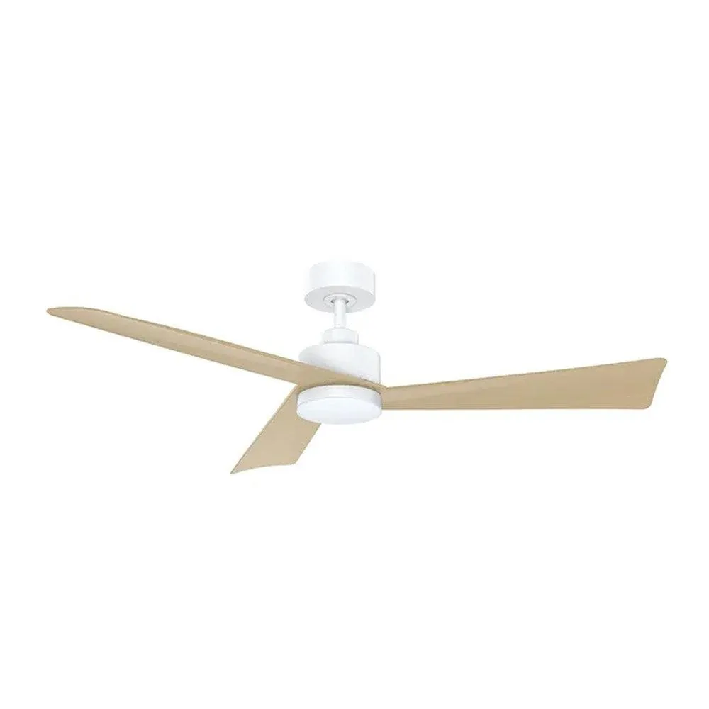 52" Bronte DC Ceiling Fan White, Black, White/Oak, Black/Walnut with Light Vencha Lighting