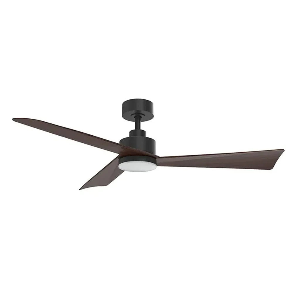 52" Bronte DC Ceiling Fan White, Black, White/Oak, Black/Walnut with Light Vencha Lighting