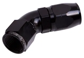 550 Series Cutter One-Piece Full Flow Swivel 45° Hose End -4AN AF552-04BLK