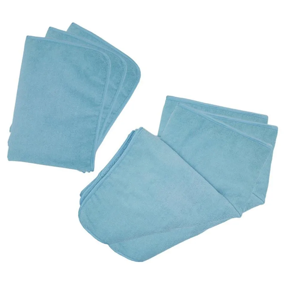 6-Piece Premium Microfiber Towels with Satin Trim