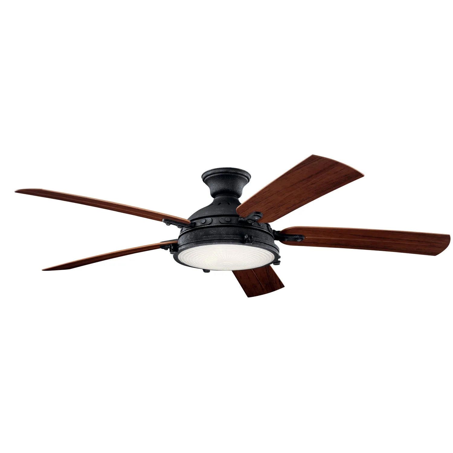 60"Ceiling Fan from the Hatteras Bay Collection in Distressed Black Finish by Kichler