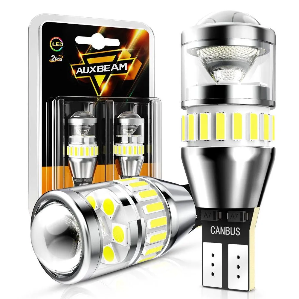 912 921 T15 W16W LED Backup/Brake/Tail Light Bulbs 10W 4000ML 6500K White B1 Series | 2 Bulbs