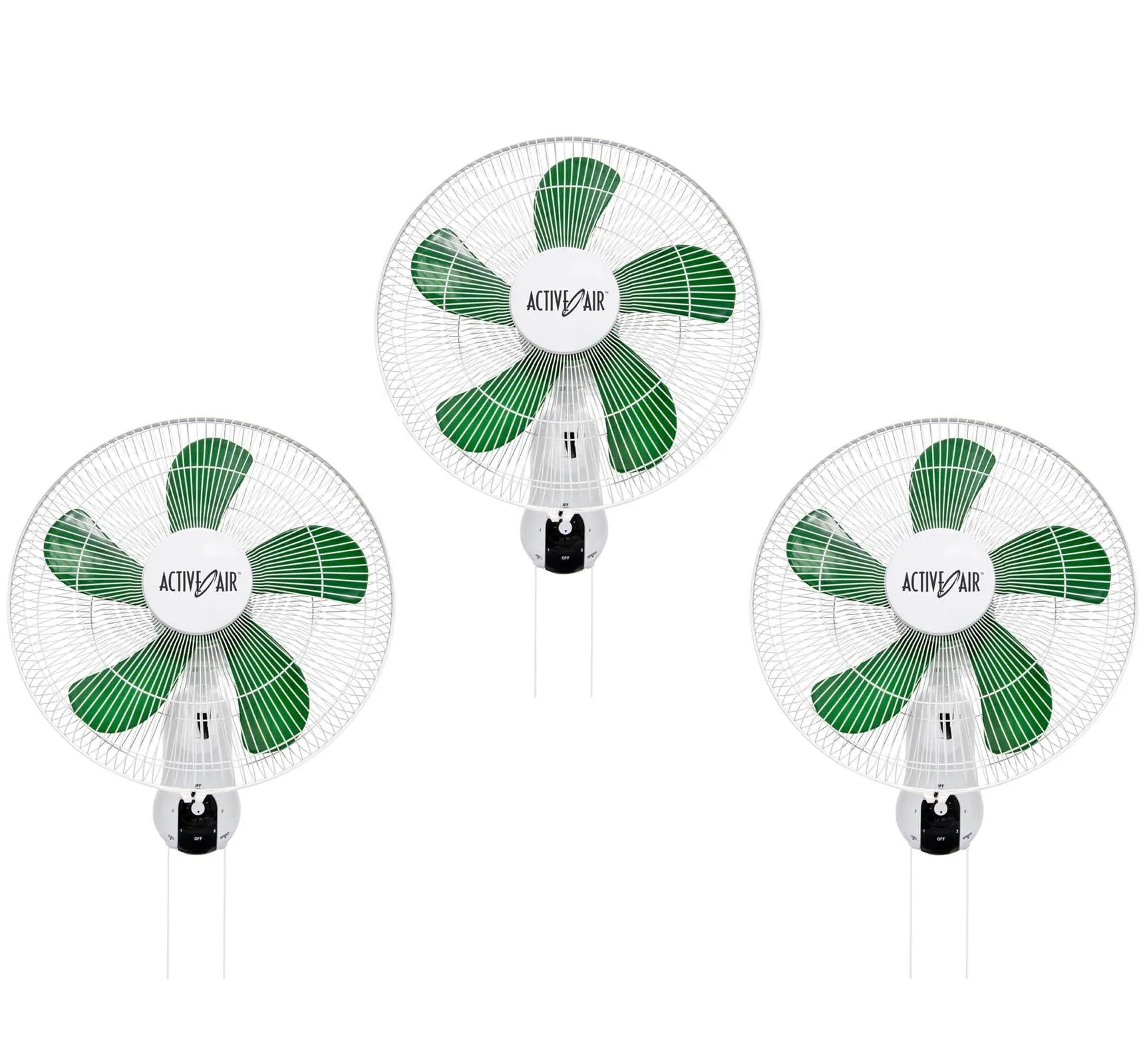 Active Air ACF16 16" 3-Speed Mountable Oscillating Hydroponic Grow Fan (3 Pack)