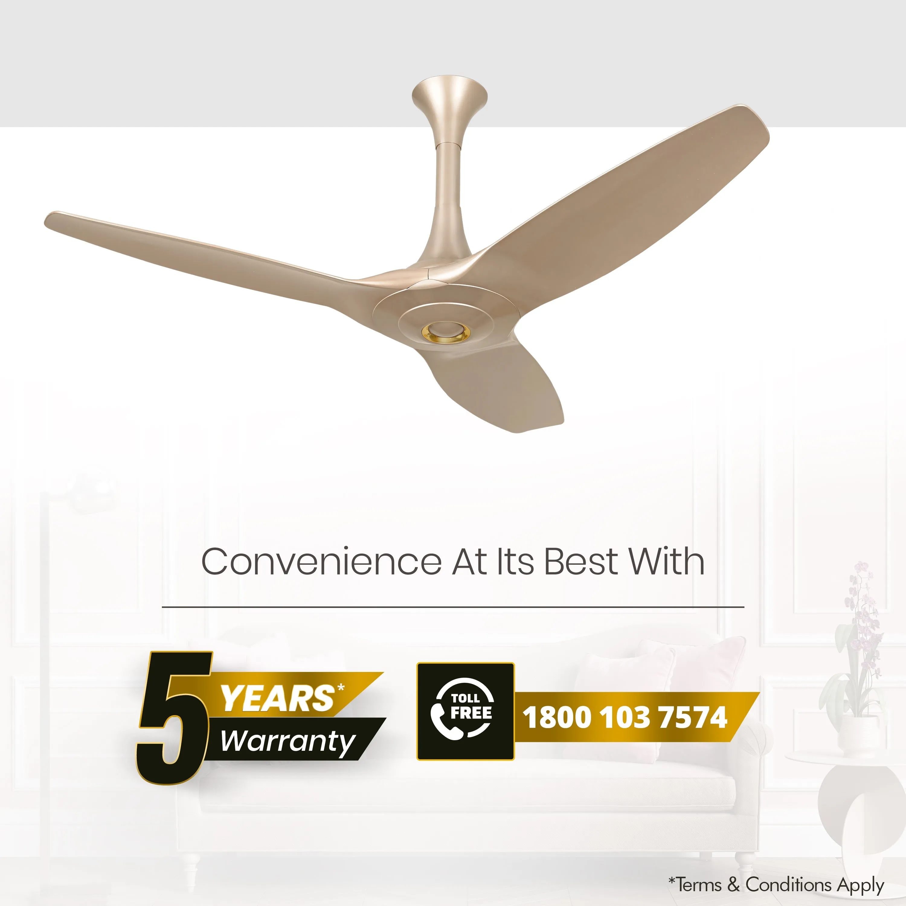 Aeroquiet 5 Star Rated Premium BLDC PRO Ceiling Fan