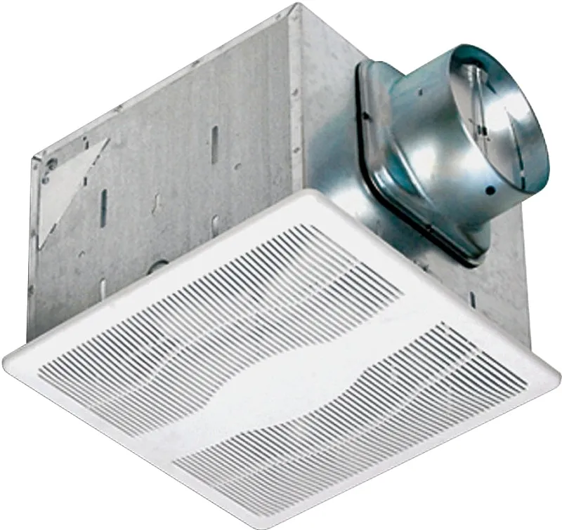 Air King ES80S Exhaust Fan, 12-3/4 in L, 12-7/8 in W, 0.3 A, 115/120 V, 1-Speed, 80 cfm Air, Steel, White :EA: QUANTITY: 1