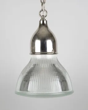 Aluminum Crouse Hinds Pendant with Holophane Glass