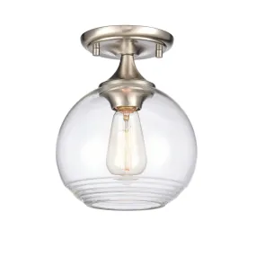 Angie 1-Light Semi Flush Mount in Satin Nickel