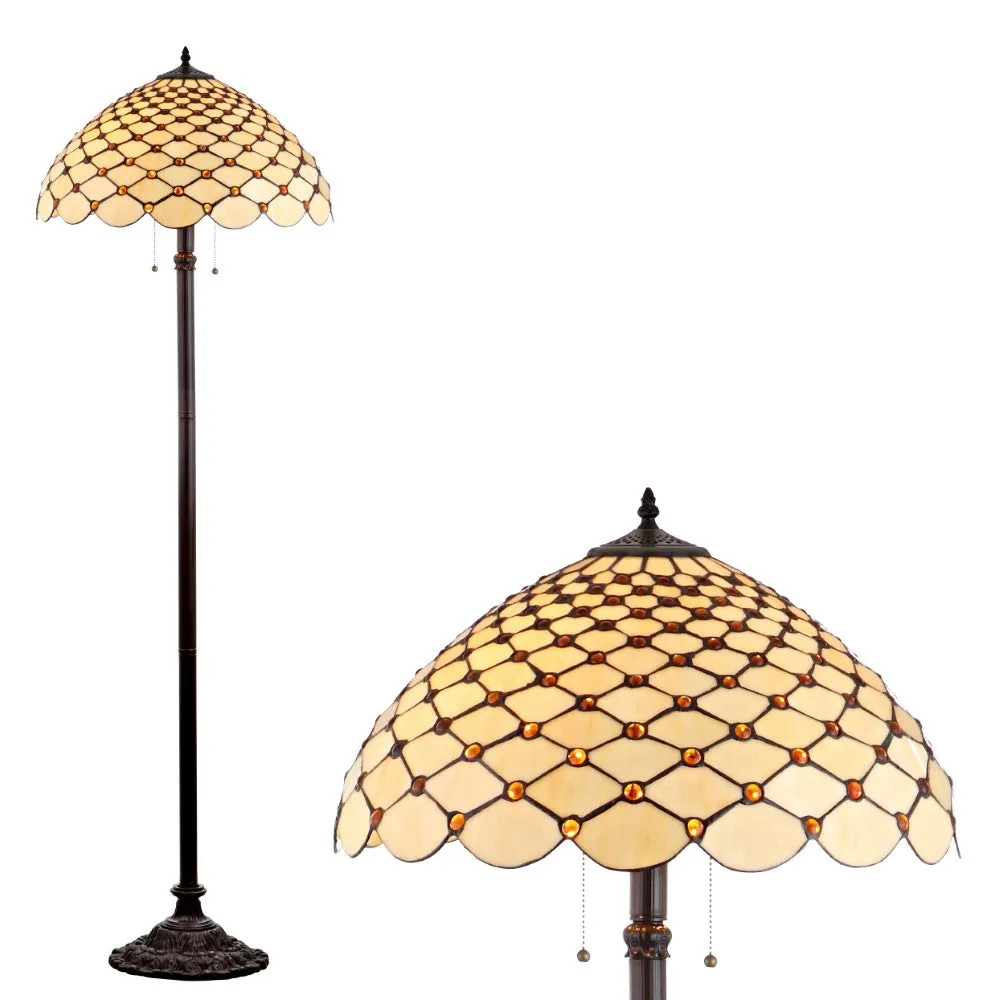 Angie Tiffany-Style 62" LED Floor Lamp