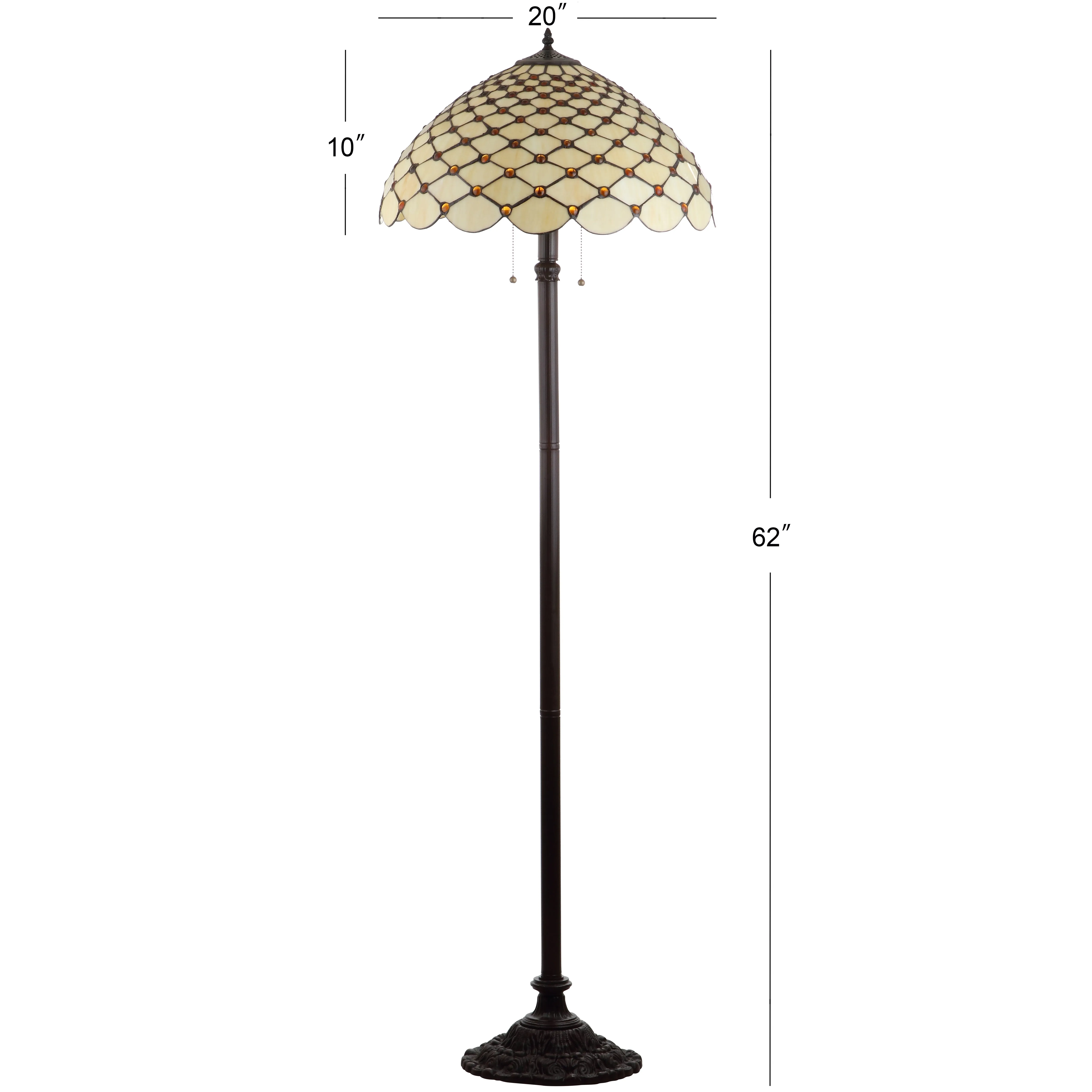 Angie Tiffany-Style 62" LED Floor Lamp