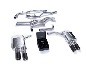 ARMYTRIX Stainless Steel Valvetronic Exhaust System w/Quad Carbon Tips Audi A7 C8 2018 