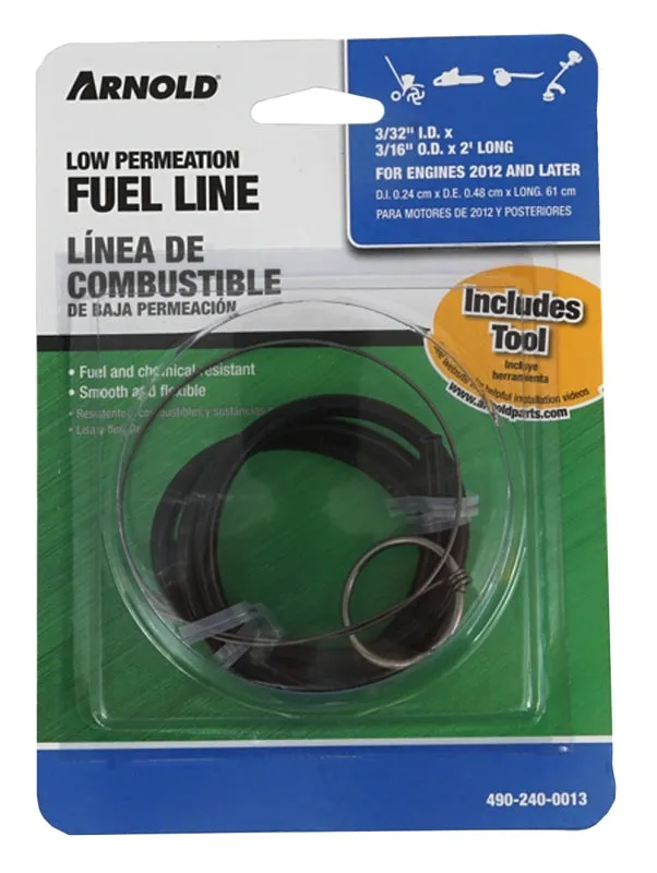 ARNOLD 490-240-0013 Cycle Fuel Line, 3/32 in ID, 2 ft L :EA: QUANTITY: 1