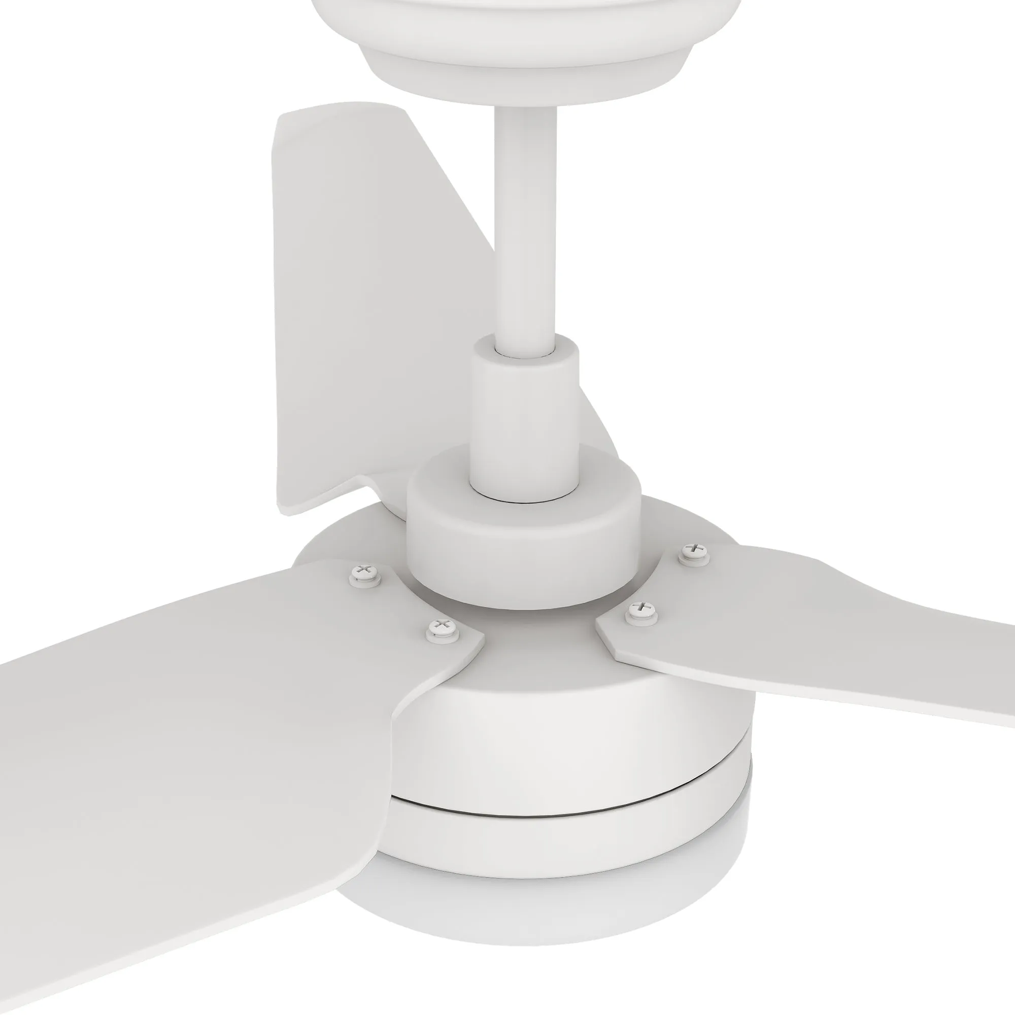 ATTICUS 52 inch 3-Blade Smart Ceiling Fan with LED Light Kit & Remote Control- White/White