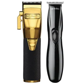 BaByliss PRO GoldFX Boost  Gold Adjustable Blade Cordless Clipper (FX870GBP)   Andis 32475 Trimmer