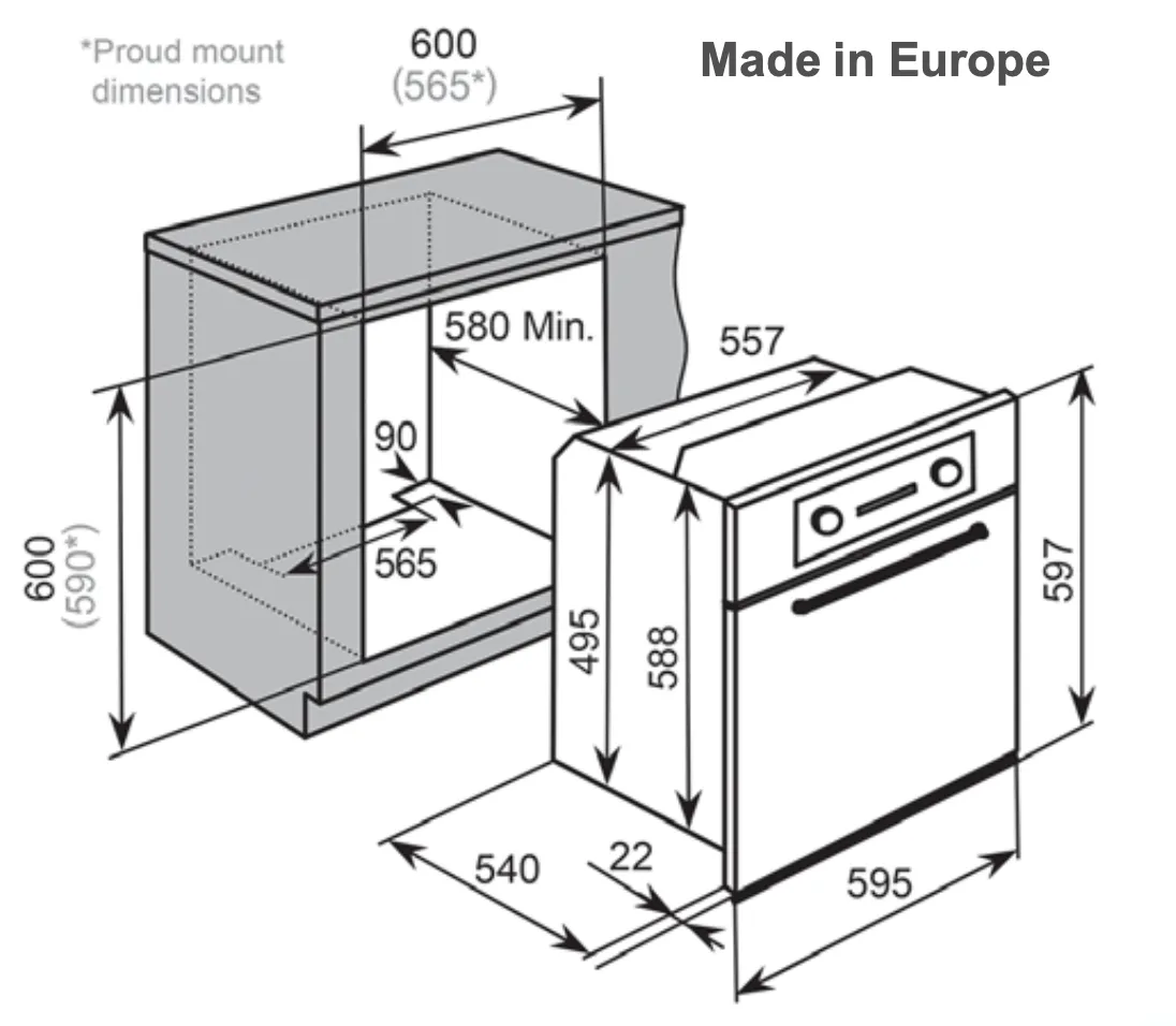 Baumatic Solari Oven and Induction Cooktop with Undermount Rangehood Pack 2