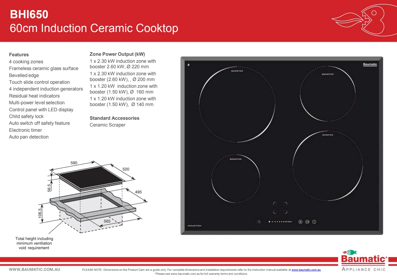 Baumatic Solari Oven and Induction Cooktop with Undermount Rangehood Pack 2