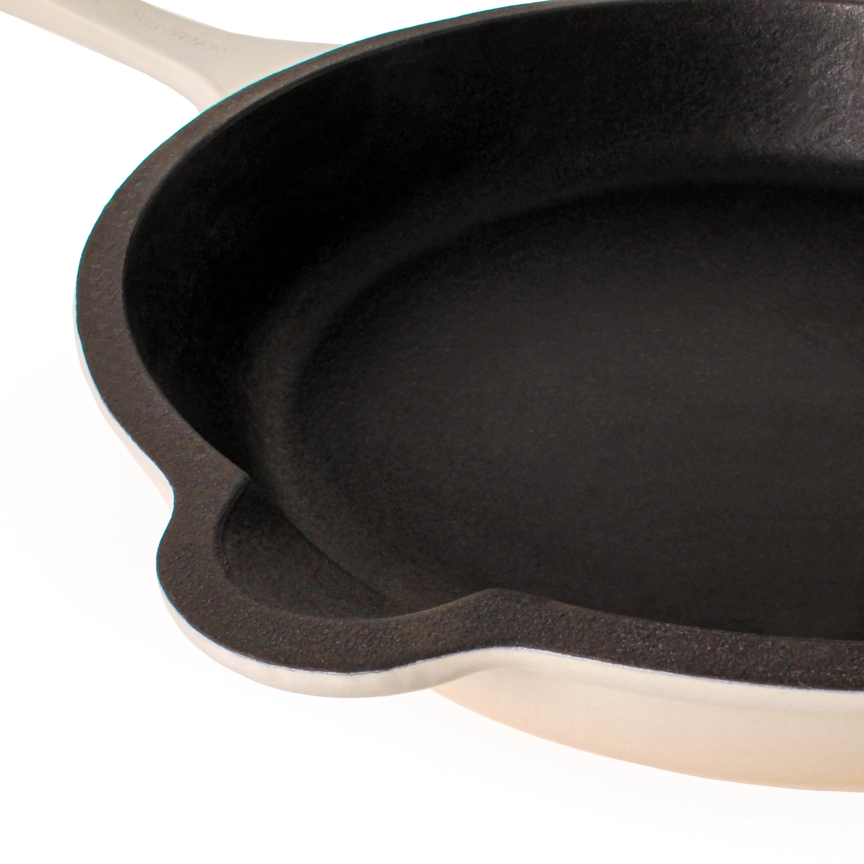 BergHOFF Neo 4pc Cast Iron Cookware Set, Fry Pan, Grill Pan & Round Dutch Oven, Meringue