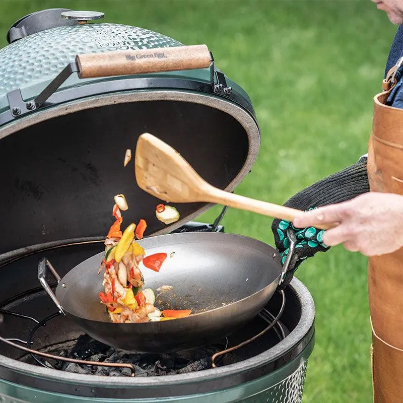 Big Green Egg Carbon Steel Wok with Bamboo Spatula