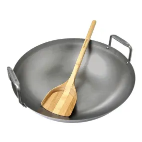 Big Green Egg Carbon Steel Wok with Bamboo Spatula